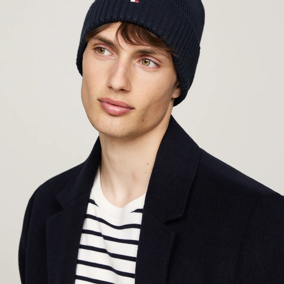 TOMMY HILFIGER - Gorro Con Logo Hombre  Azul Tommy Hilfiger