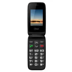 MLAB - Telefono Celular Adulto Mayor 4G Tipo Almeja Microlab Negro cod9204