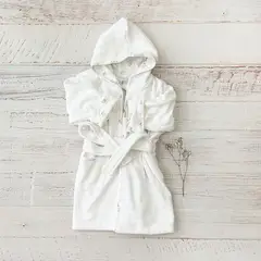 WAWA BABY DESIGN - Bata de Baño Pau Rosado Algodón Pima Bebé