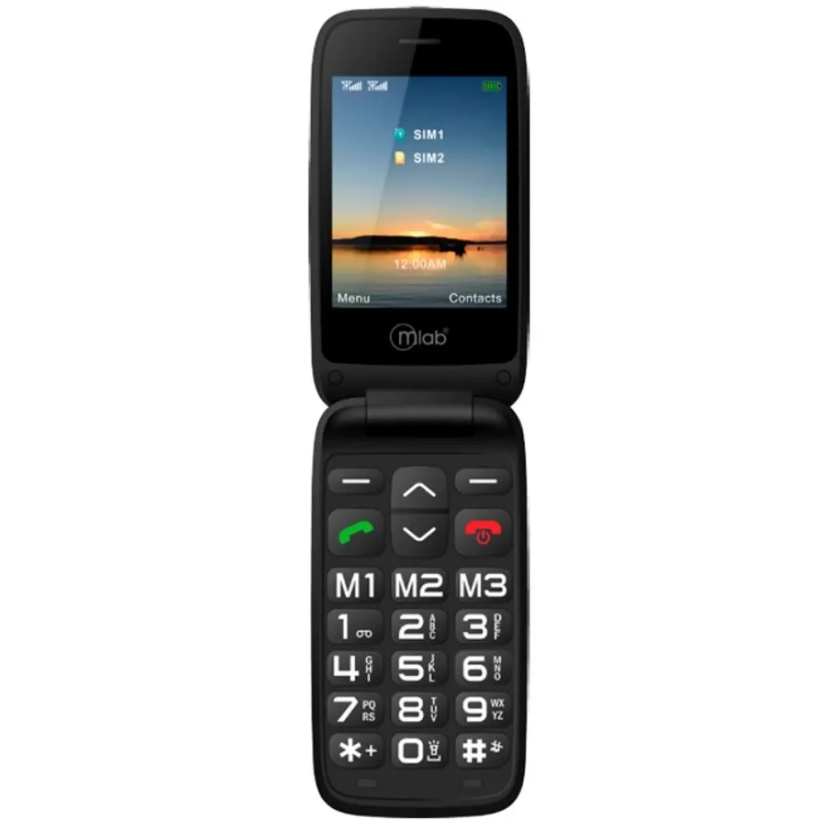 MLAB - Telefono Mlab Celular Adulto Mayor 4G Doble Pantalla 2.8 DualSim COD 9338