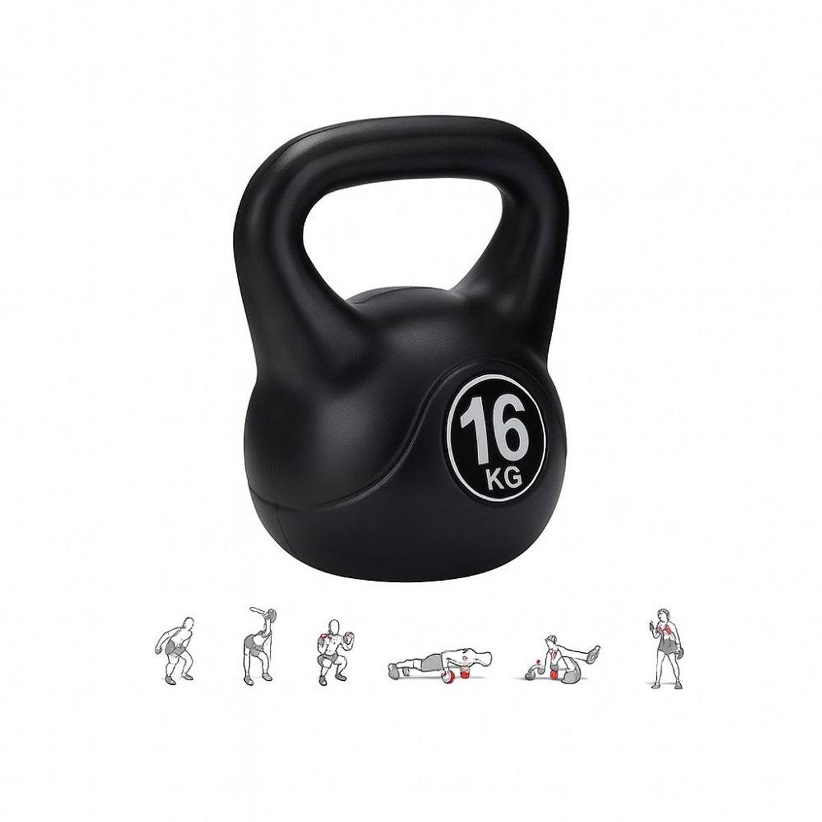 GENERICO - Pesa Rusa Kettlebell 16 Kg Entrenamiento Fitness CrossFit