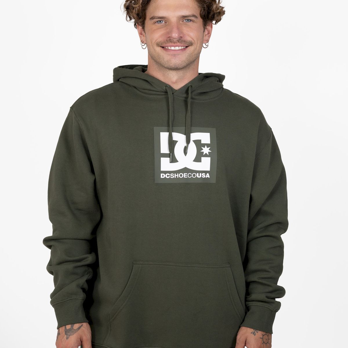 DC SHOES - Poleron Hombre DC Square Star Pullover Verde
