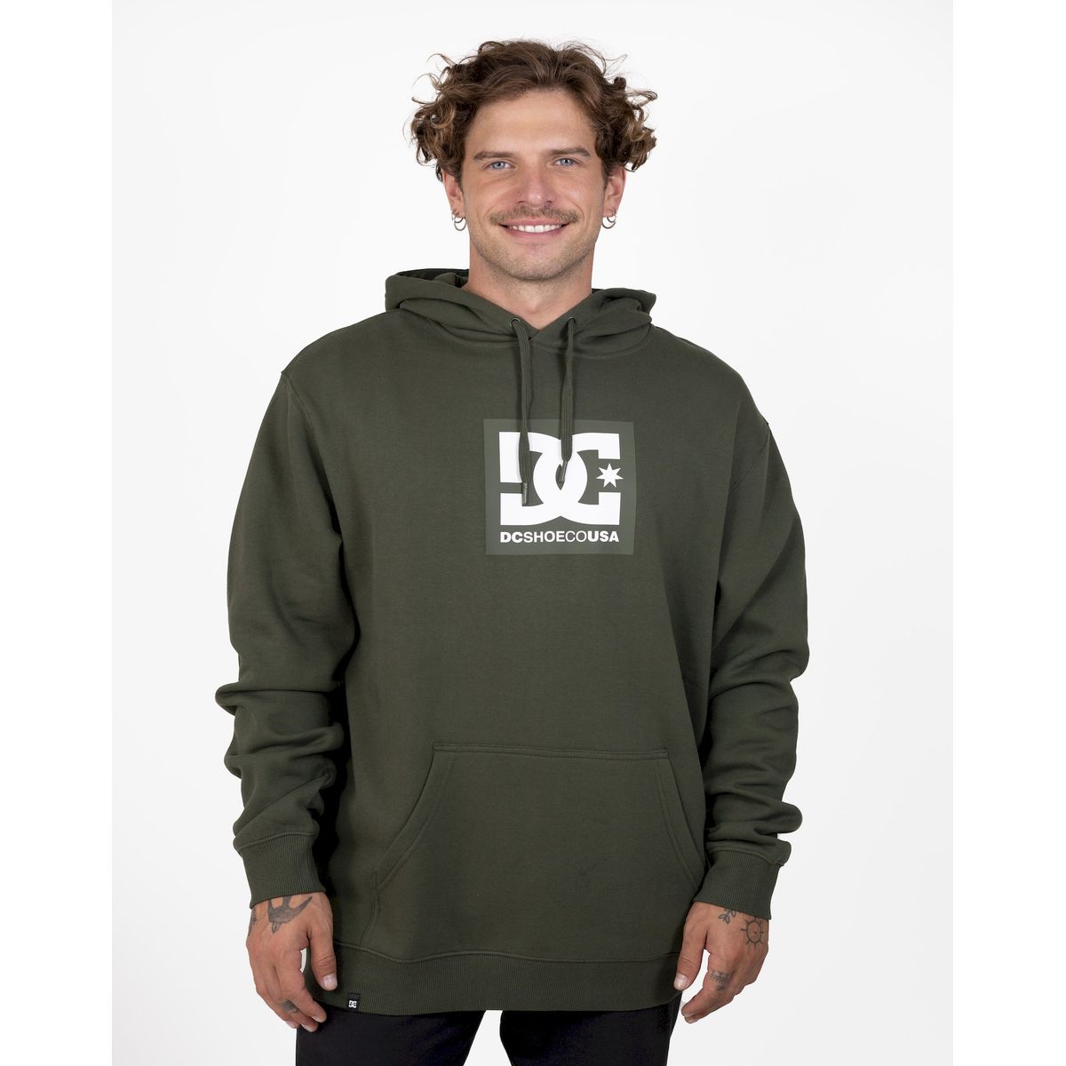 DC SHOES - Poleron Hombre DC Square Star Pullover Verde