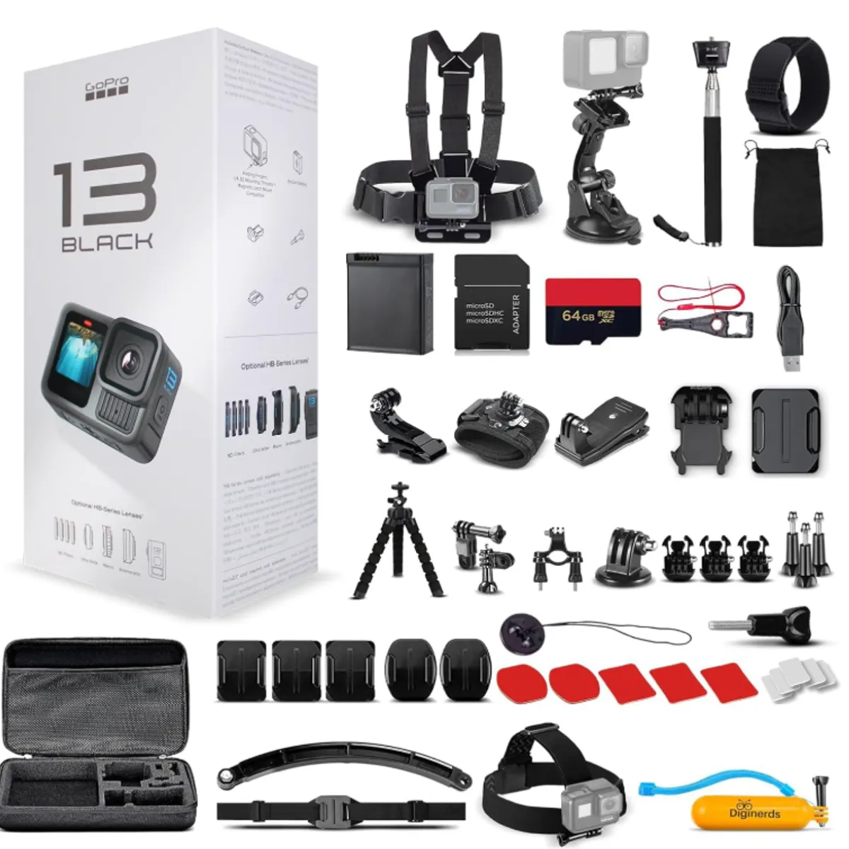 GOPRO - GoPro Hero 13 Camara deportiva + Kit accesorios