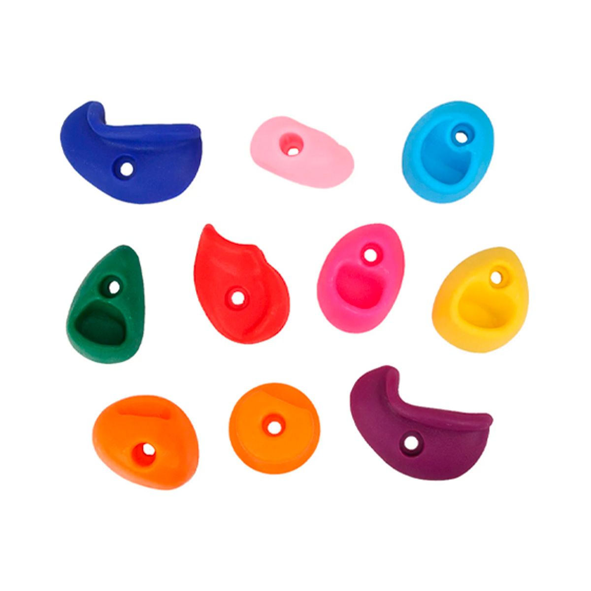 SDFIT - Kit 10 Presas Medianas Piedra Escalada Niño De Resina Con Tuercas