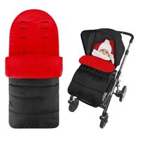 Saco Para Coche de Bebé Impermeable Con Forro Polar Rojo