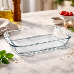 GENERICO - Fuente De Vidrio Rectangular Para Horno 1.5 L 29.5x18cm