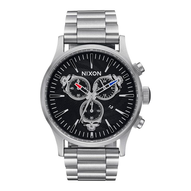 Reloj Grateful Dead Sentry Chrono Silver Black Gris TALLA UNICA