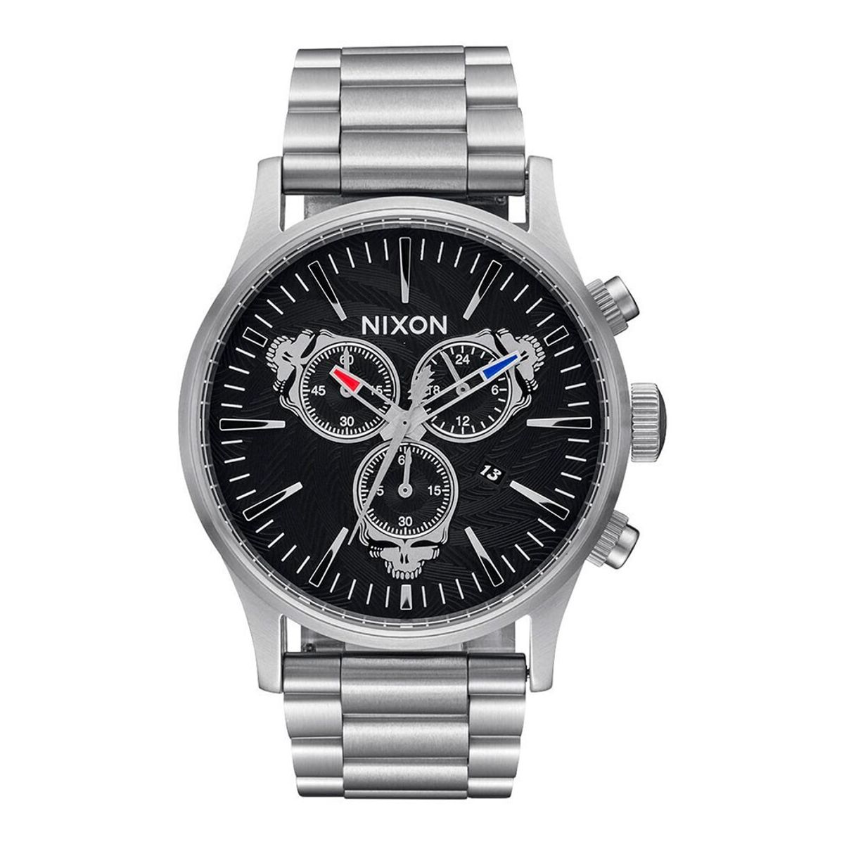 NIXON - Reloj Grateful Dead Sentry Chrono Silver Black Nixon
