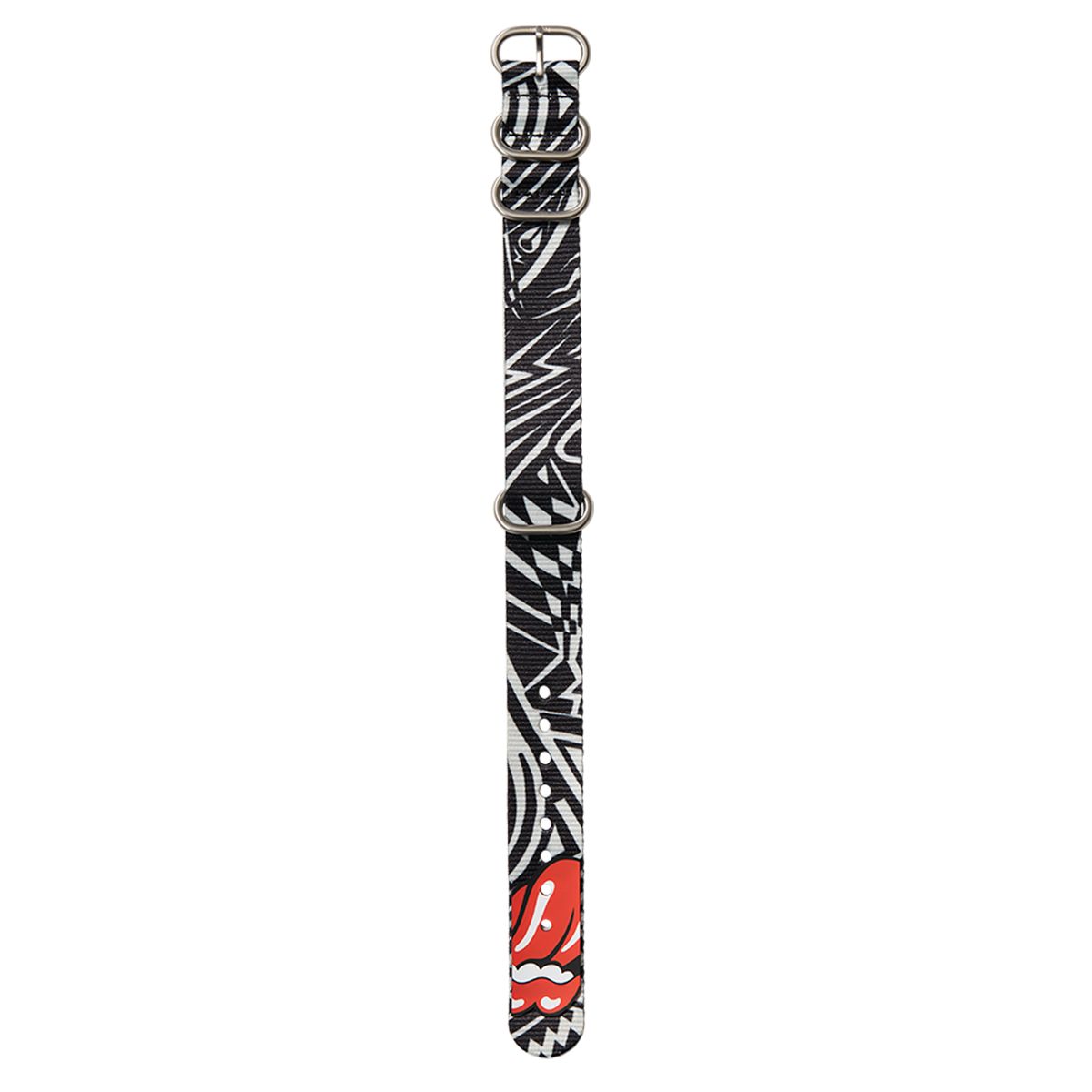 NIXON - Correa Rolling Stones 20mm Natural Band Black Grey