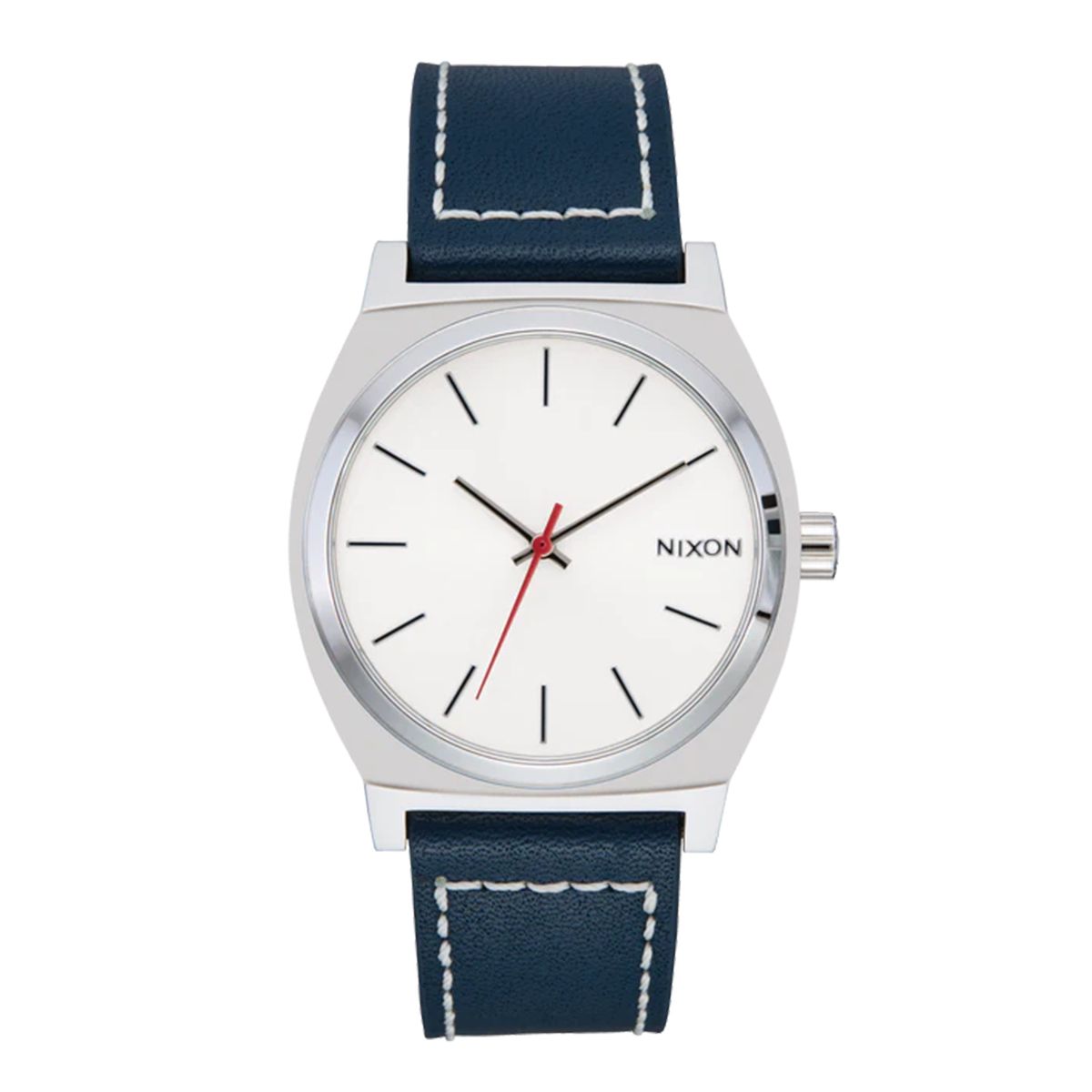 NIXON - Reloj Time Teller Leather Silver Cloud Indigo