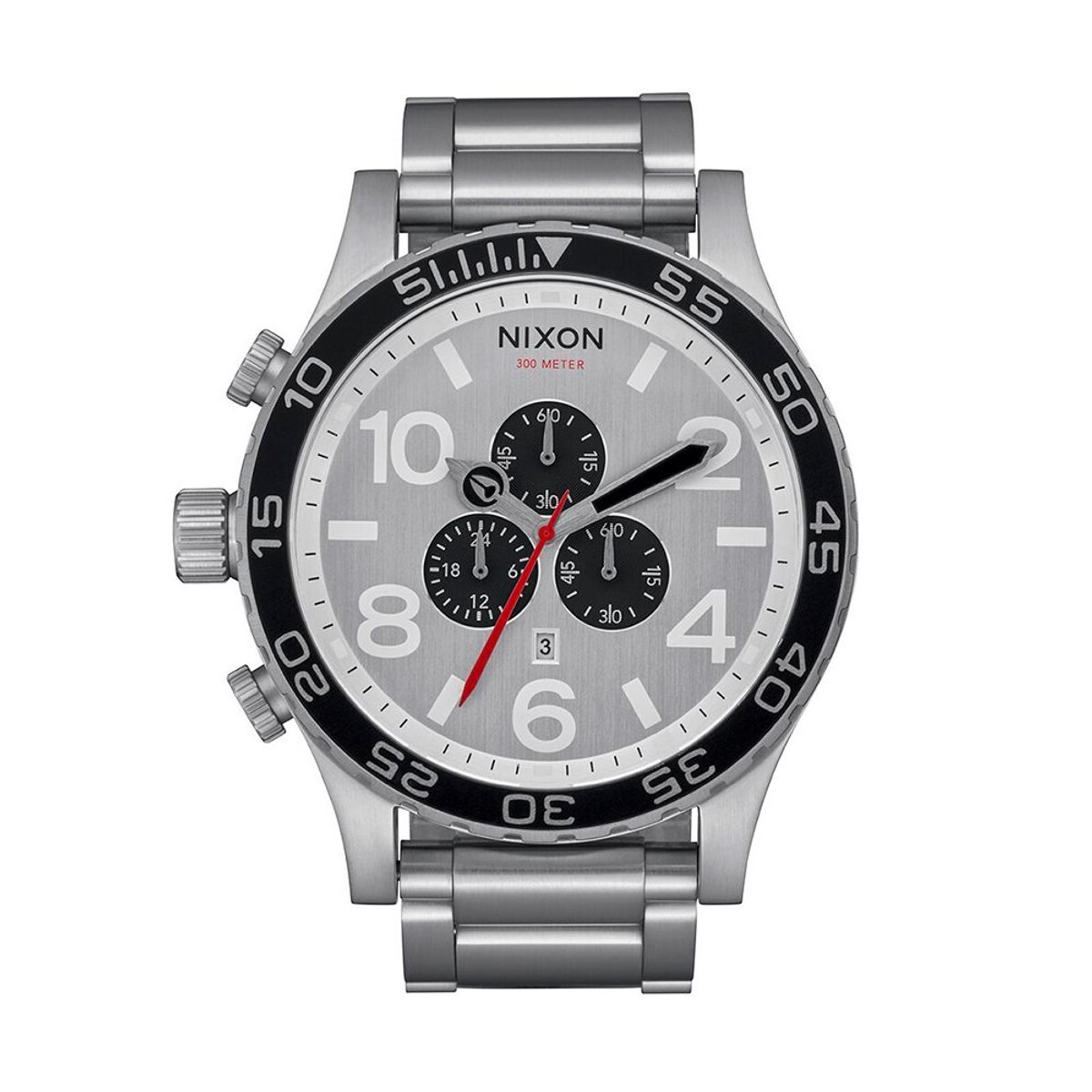 NIXON - Reloj 51-30 Chrono All Silver Black Nixon