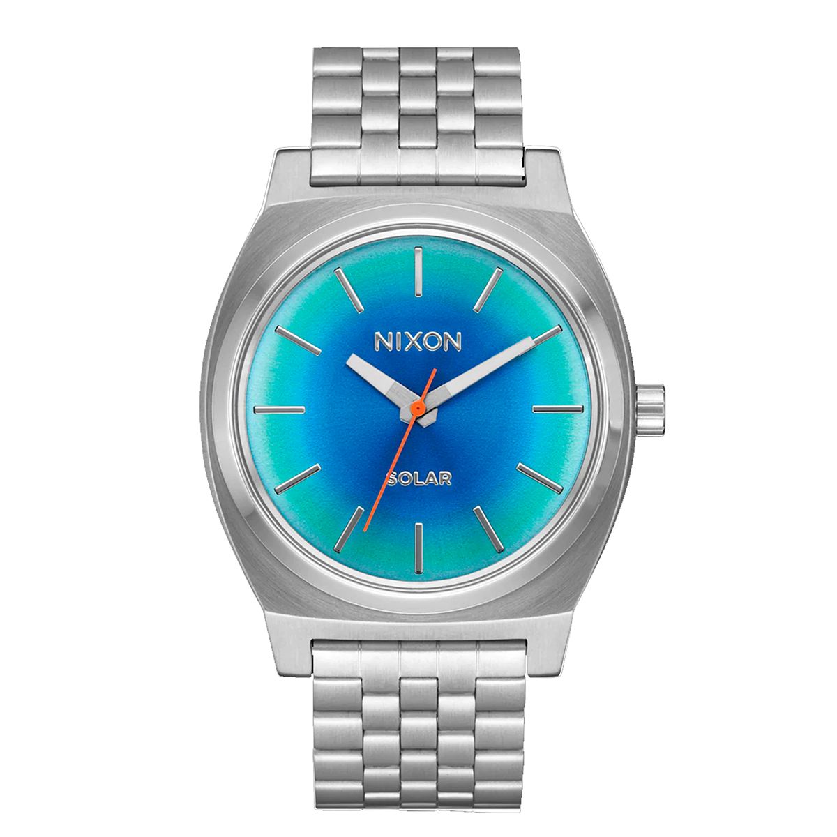 NIXON - Reloj Time Teller Solar Silver Rainbow Blue