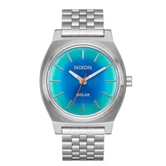 NIXON - Reloj Time Teller Solar Silver Rainbow Blue