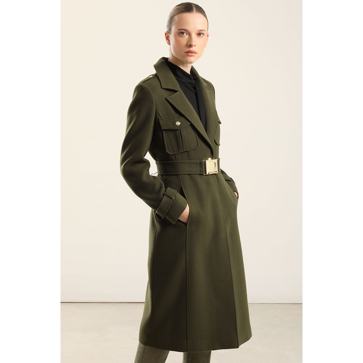 LIOLA - Abrigo Largo Cargo, Muflon Militar Liola