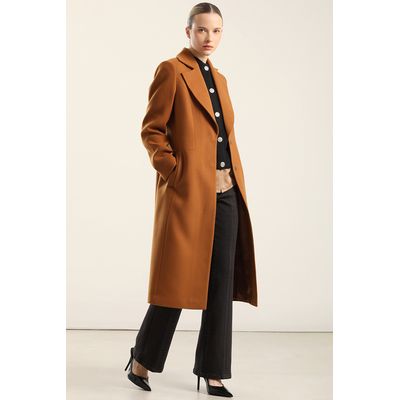 Imagen 2 del producto Abrigo Largo Basico, Muflon Camel