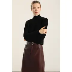 LIOLA - Jersey Punto Tejido Fantasia, Negro