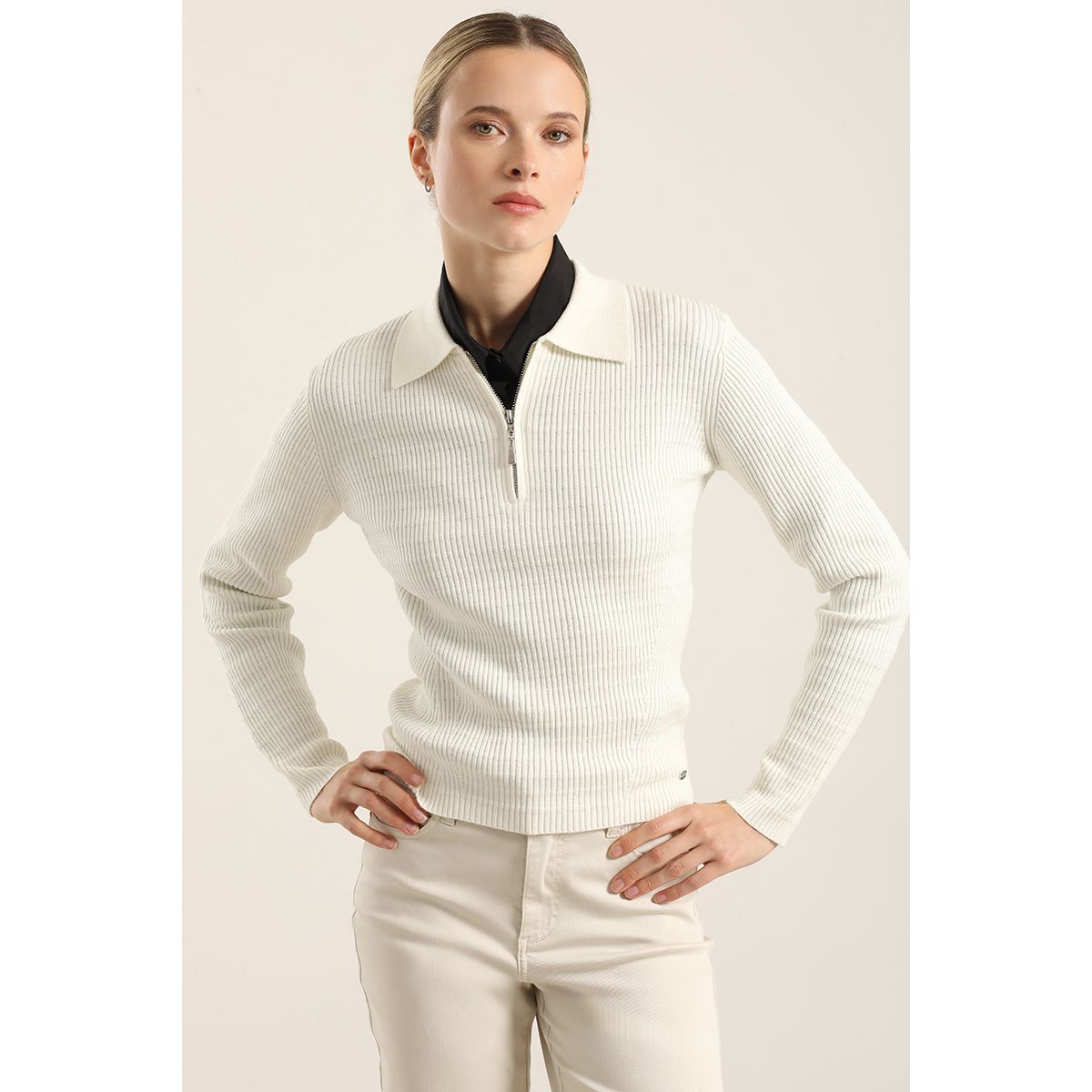 LIOLA - Jersey Punto Fantasia, Crudo Liola