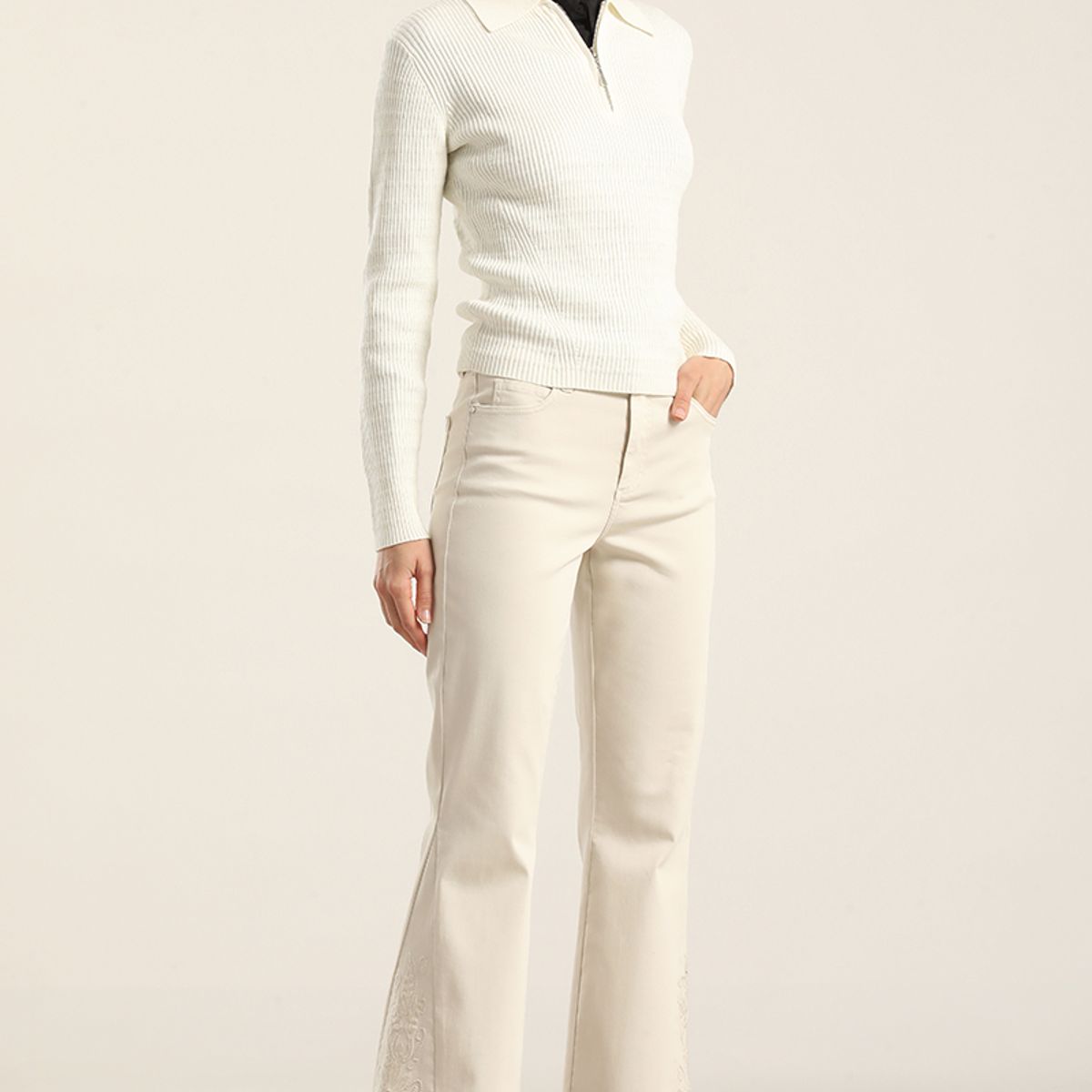 LIOLA - Jersey Punto Fantasia, Crudo Liola