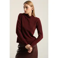 LIOLA - Jersey Punto Melange, Burdeo