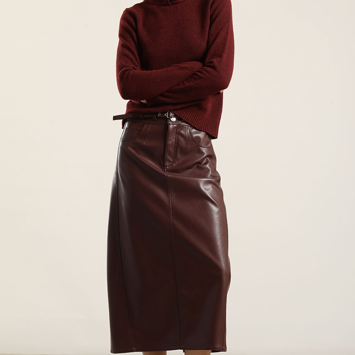 LIOLA - Jersey Punto Melange, Burdeo Liola