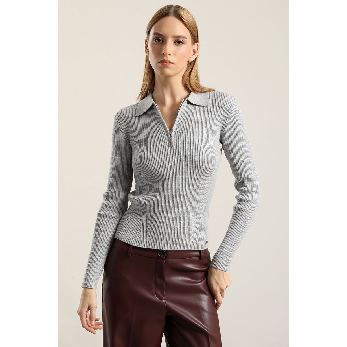 LIOLA - Jersey Punto Fantasia, Gris Liola