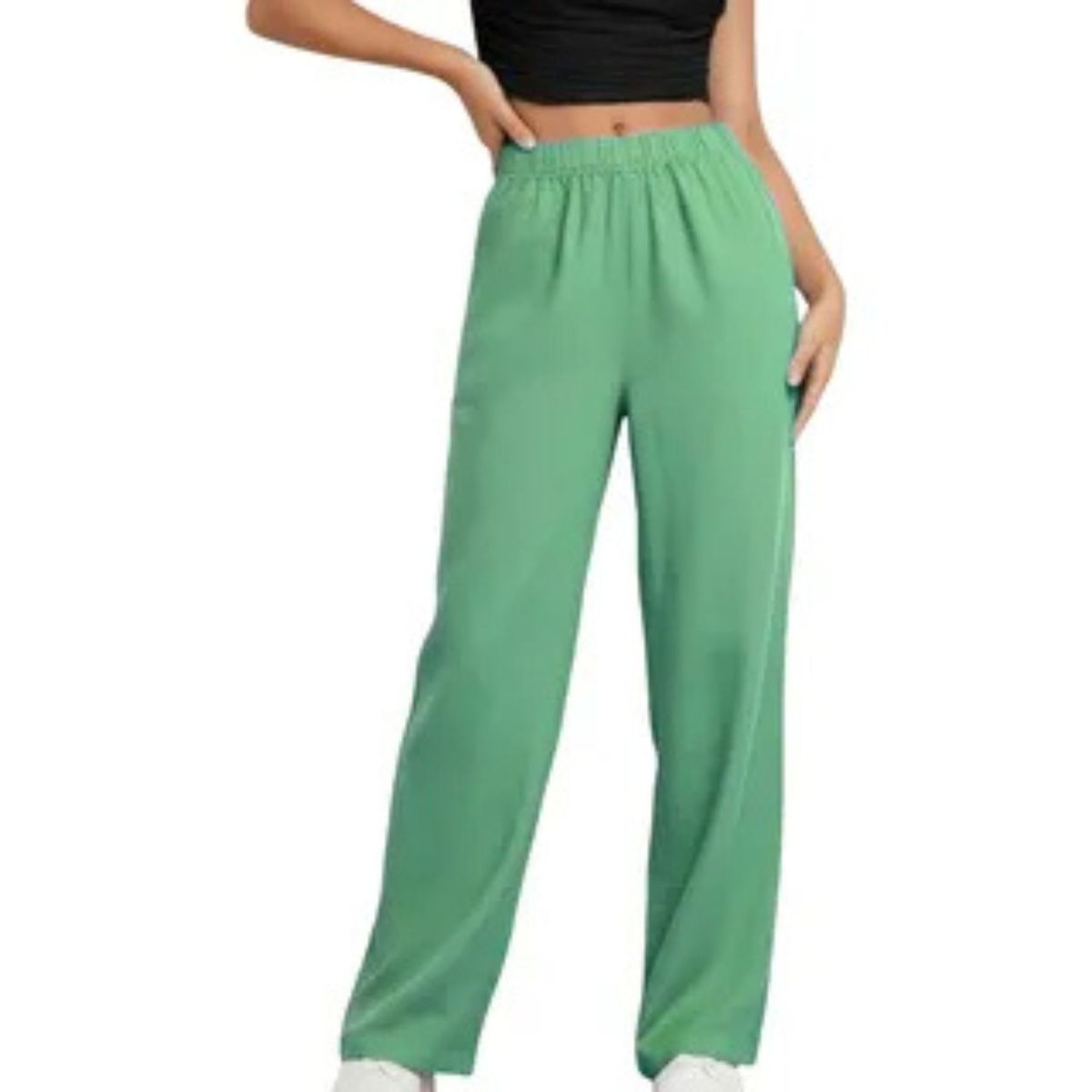 LOOK SHOP - Pantalón Mujer. Tela Verano Tipo Lino. Bolsillo Cierre. 2509