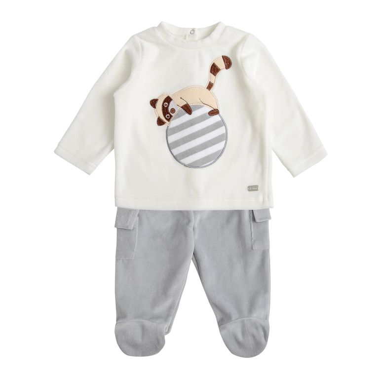 Conjunto Plush Bebe Nino Blanco 0 MESES