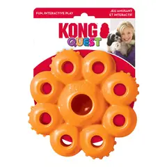 KONG - Quest Star Pod Juguete Rellenable Limpia Diente Talla L - Naranja