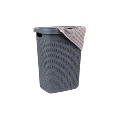 GENERICO - Canasto Para Ropa Sucia Canasto Ropa Plástico Cesta Grande gris oscuro