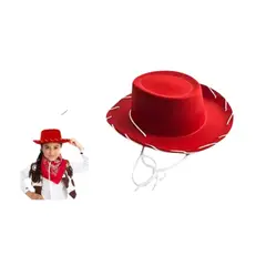 GENERICO - Sombrero Vaquerita Rojo Fiesta Niña