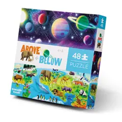 CROCODILE CREEK - Puzzle Arriba y Abajo Tierra/Espacio 48pcs