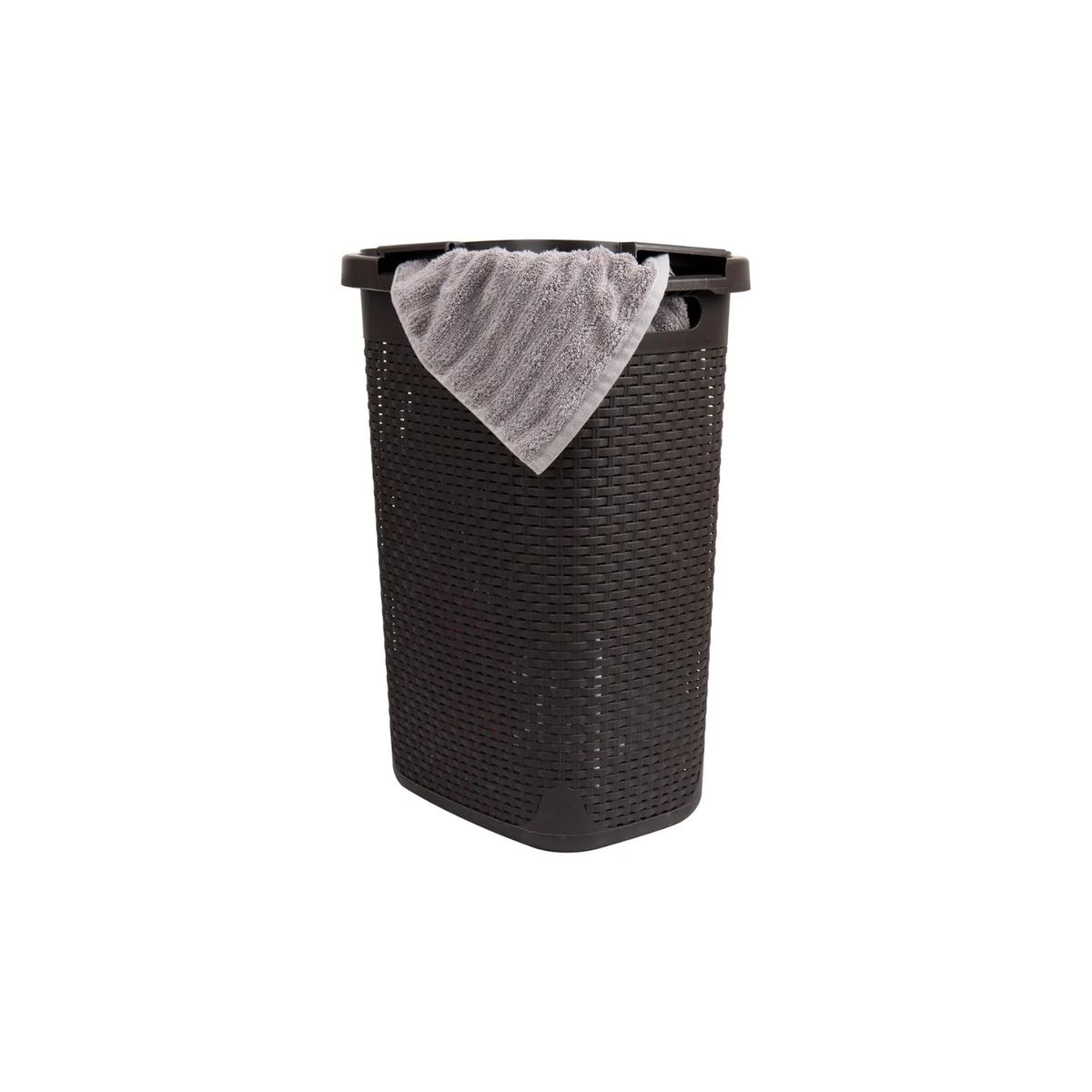 GENERICO - Canasto Para Ropa Sucia Canasto Ropa Plástico Cesta Grande marrón oscuro