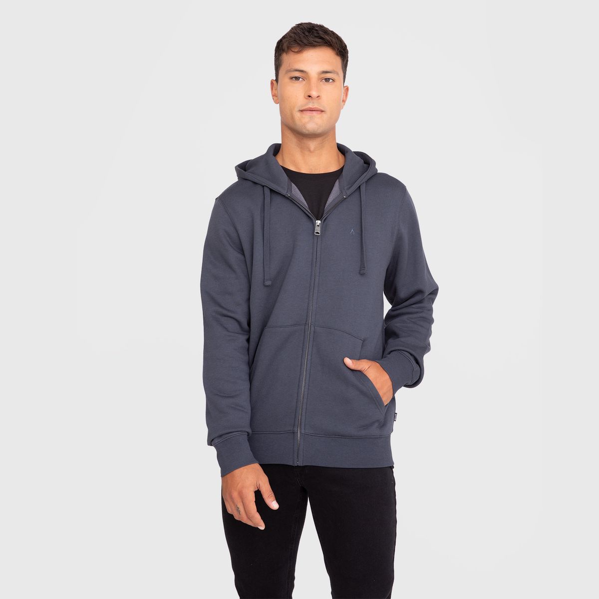 BLACK - Poleron Zipper Stone Black Bubba