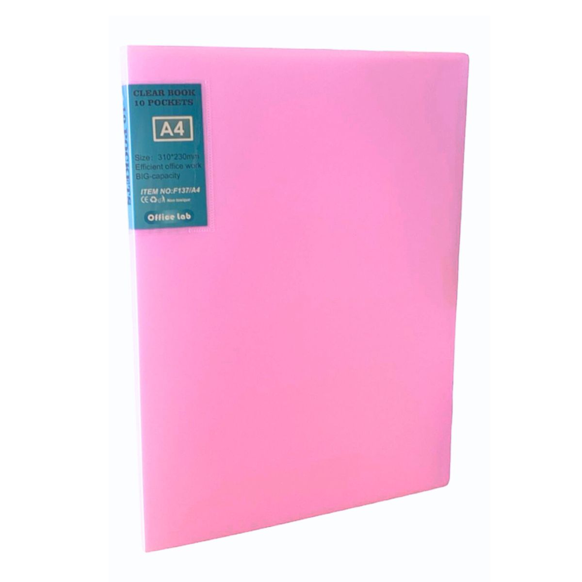 MOTARRO - Carpeta Archivadora Color Pastel 10 Fundas Transparentes A4