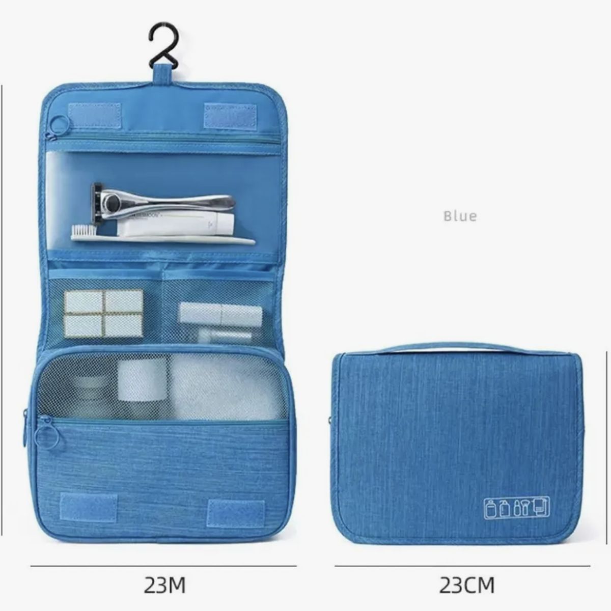 GENERICO - Bolsa Viaje Cosmetico Organizador De Maquillaje Impermeable Azul