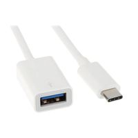 Adaptador USB-C 3.0 a USB-A 3.0 OTG Transferencia Rápida Universal Blanco
