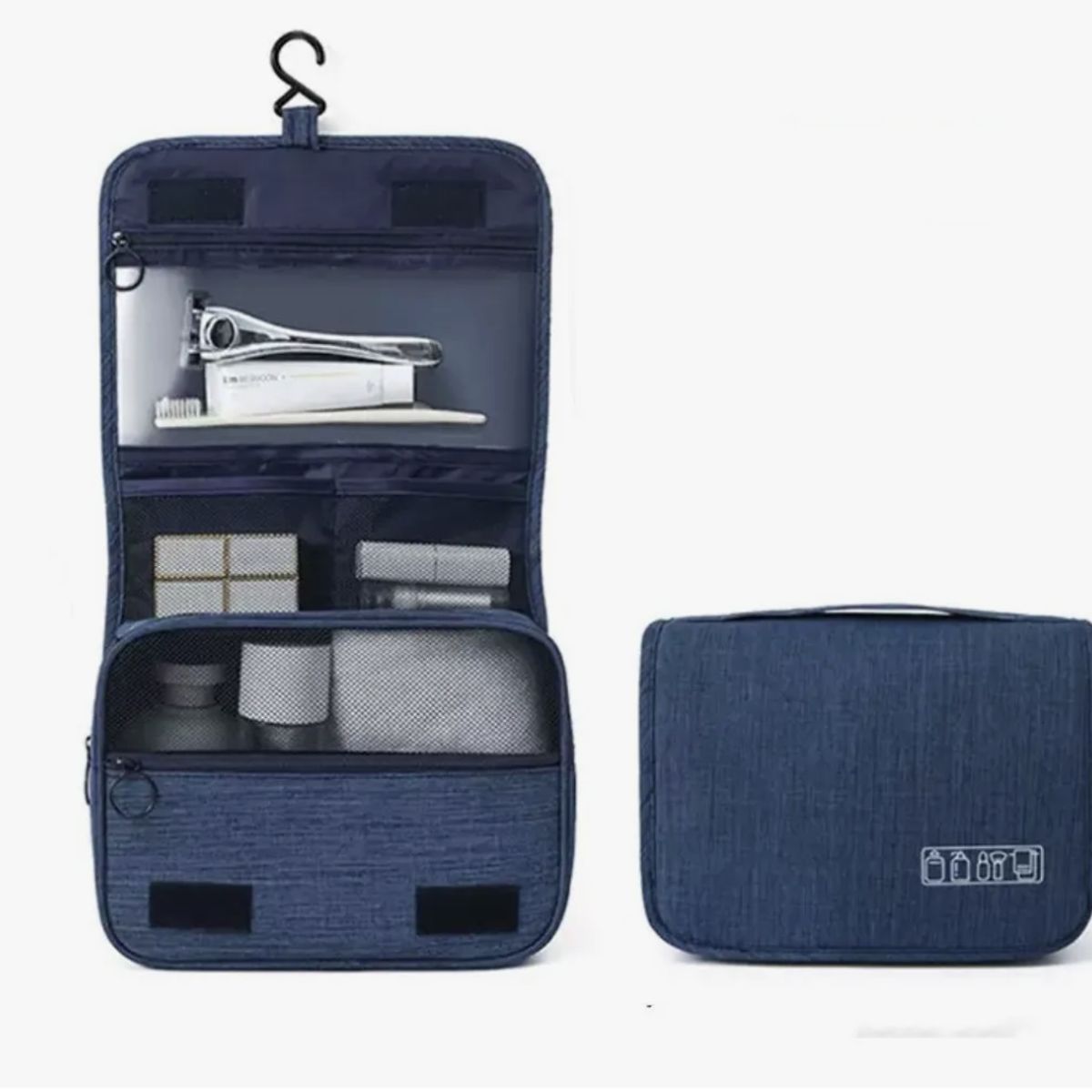 GENERICO - Bolsa Viaje Cosmetico Organizador De Maquillaje Impermeable Azul Oscuro