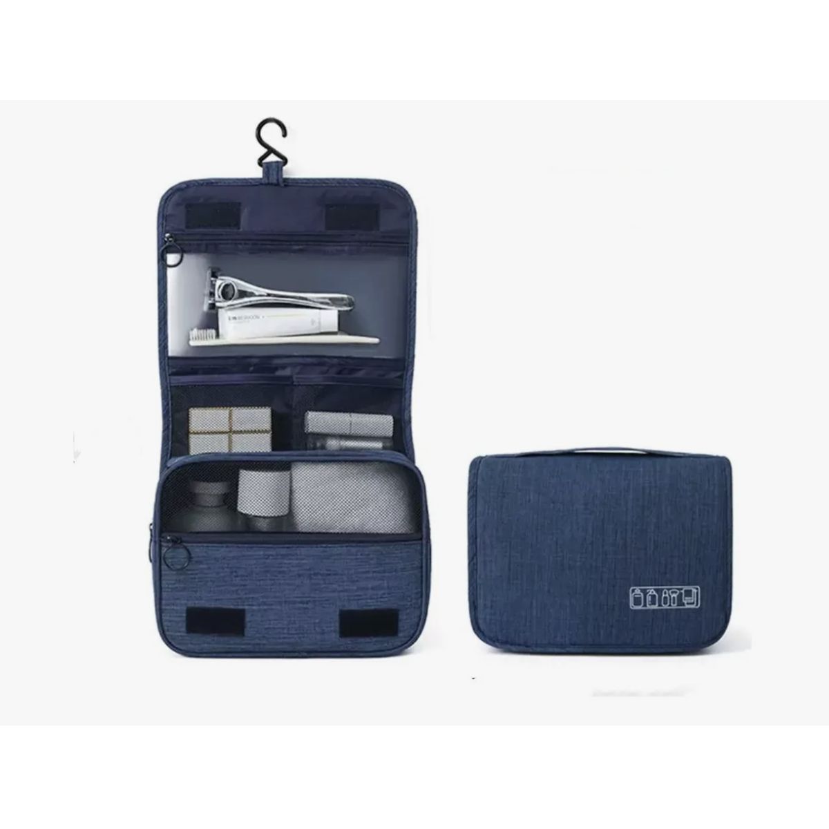 GENERICO - Bolsa Viaje Cosmetico Organizador De Maquillaje Impermeable Azul Oscuro