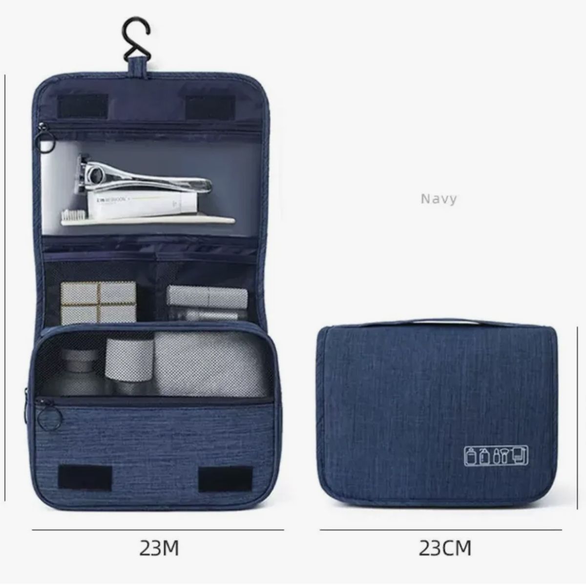 GENERICO - Bolsa Viaje Cosmetico Organizador De Maquillaje Impermeable Azul Oscuro