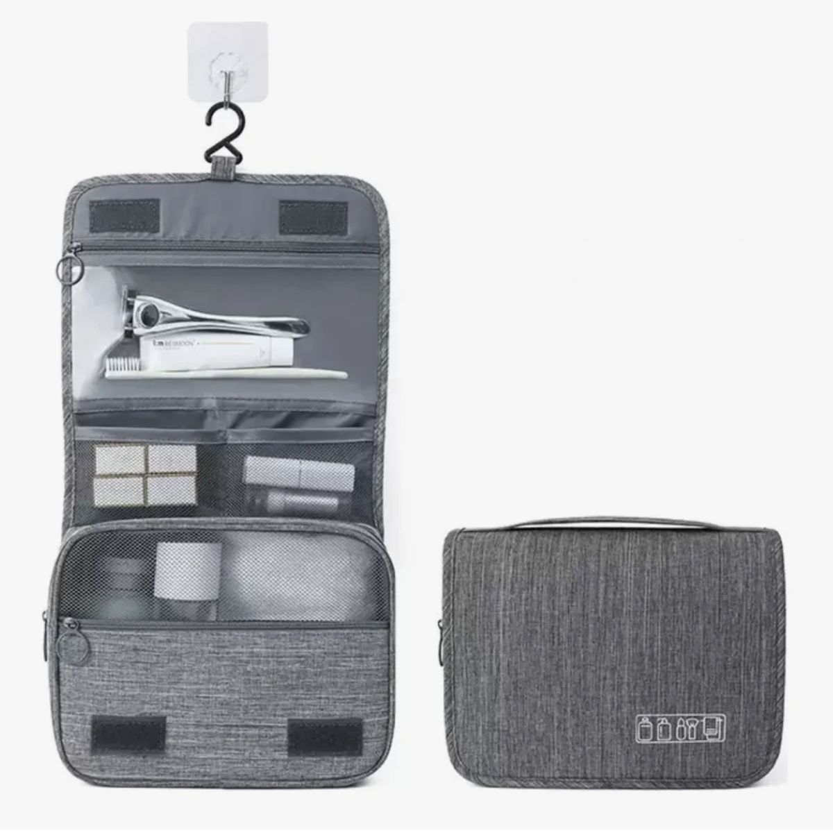 GENERICO - Bolsa Viaje Cosmetico Organizador De Maquillaje Impermeable Gris