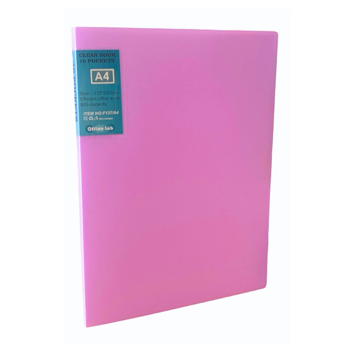 MOTARRO - Carpeta Archivadora Color Pastel 10 Fundas Transparentes A4