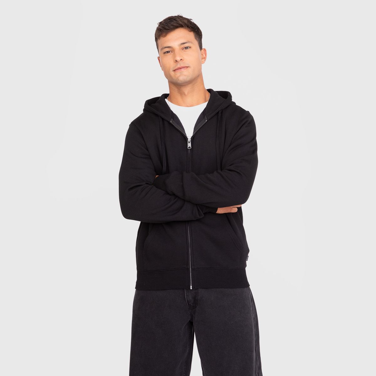 BLACK - Poleron Zipper Black Black Bubba