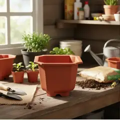 GENERICO - Set x6 Macetero Plástico R