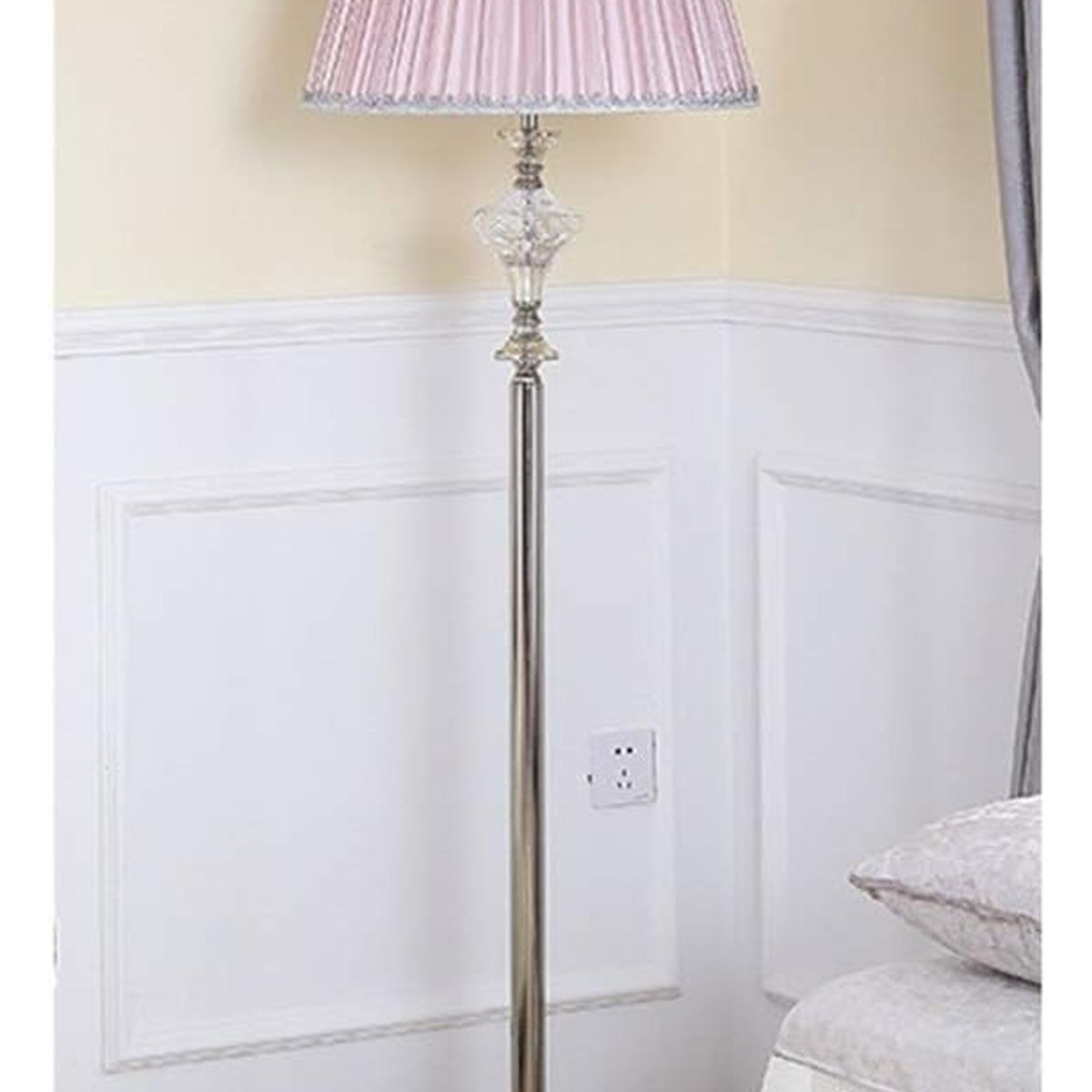 GENERICO - Lámpara De Pie E27 Metal Salas Estudio Hogar Decorativa Beige - 310007 Plata - 310007
