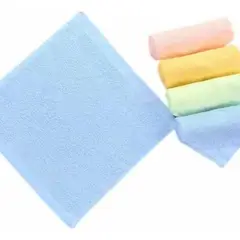 GENERICO - Pack 10 Toallas Cuadrada De 25 X 25 Cm Algodon Limpieza Azul Claro