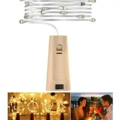 GENERICO - X4 Luces Corcho Hada Alambre Led Boda Deco Decoraciones Calido - 263008