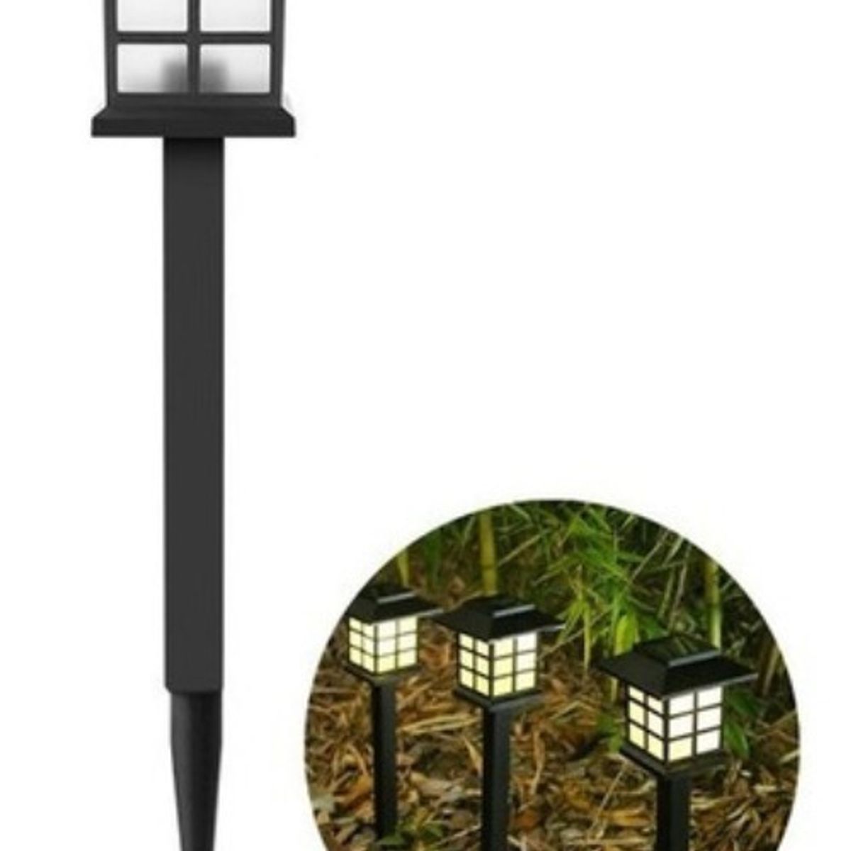 GENERICO - Pack 2 Lámpara Solar Luces Led De Césped Tierra Jardin Blanco-003236