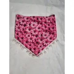 EL MUNDO DE EMMA - Bandana mascota flores fucsia talla M