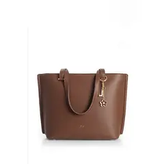 LIOLA - Bolso Grande, Simil Cuero, Chocolate